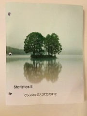 Statistics 2 courses STA 3123/3112 James T. McClave Terry Sincich Pearson
