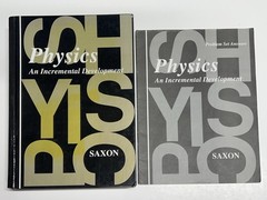Saxon Physics Textbook and Problem Set Answers booklet