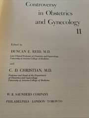 Controversy in Obstetrics and Gynecology II – Reid & Christian – Hardcover