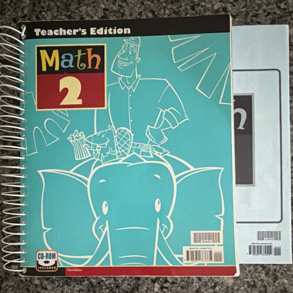 BJU Press Math 2 Teacher’s Edition Third Edition Spiral & CD-ROM English
