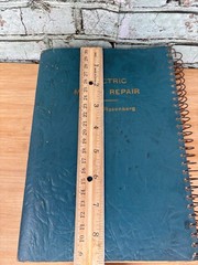 1951 ELECTRIC MOTOR REPAIR Rosenberg Double Book Spiral Bound Enlarged ED READ