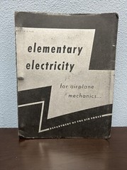 Elementary Electricity For Airplane Mechanics, Department Of Air Force Vintage