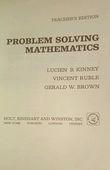 1972 Treachers Edition Problem Solving Mathematics By Holt – Rinehart – Winston