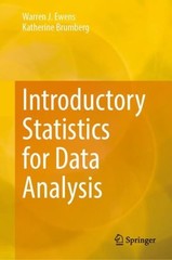 Introductory Statistics for Data Analysis, Hardcover by Ewens, Warren J.; Bru…