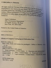 Basic Wills, Trusts, And Estates for Paralegals by Jeffrey A. Helewitz Paperback