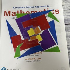 A Problem Solving Approach to Mathematics for Elementary School Teachers – GOOD