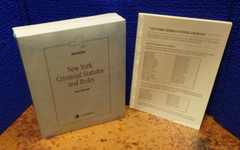 New York Criminal Statutes And Rules 2023 Edition Greybook Sealed & Supplment