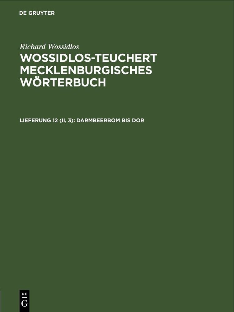 Darmbeerbom Bis Dor (Hardback)
