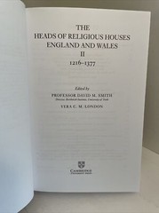 The Heads of Religious Houses England and Wales II 1216-1377; ORDERS, ENGLISH