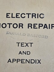 Electric Motor Repair Robert Rosenberg Double Book Spiral Bound 1951