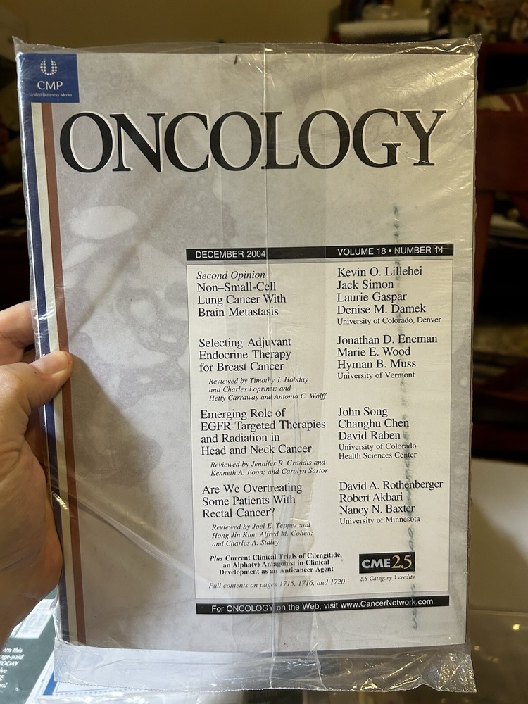 CME 2.5 Oncology Publication & Supplements Dec 2004 Vol.18 No.14 Sealed 1 Credit