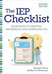 The IEP Checklist: Your Guide to – Paperback, by Rosas Ph.D. Dr. – Very Good h
