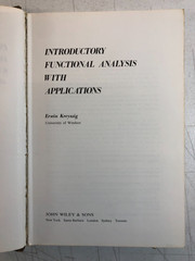 Introductory Functional Analysis With Applications, Erwin Kreyszig, 1978, E-63