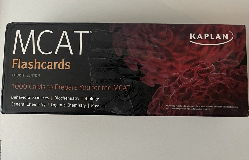 Kaplan MCAT Flashcards 4th Edition 1000 Cards Test Prep