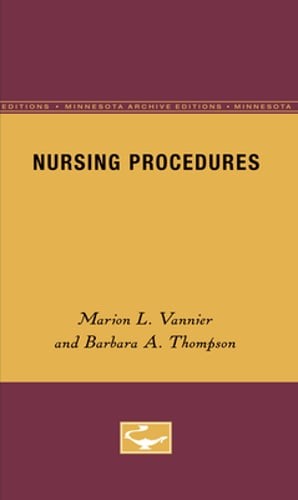 Nursing Procedures by Marion Vannier: New