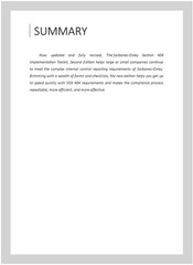 Sarbanes-Oxley Section 404 Implementation Toolkit : Practice Aids for Manager…