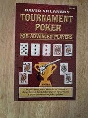 Tournament Poker for Advanced Players Book by David Sklansky