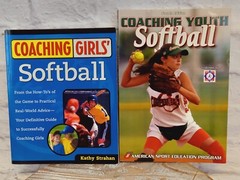 Coaching Youth Girls Softball Lot of 2 Softcover Books Straham American Sport