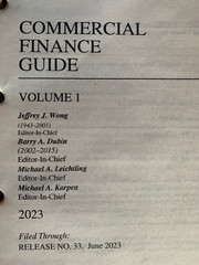 2023 2024 Commercial Finance Guide 9780820520704 LEXISNEXIS BENDER WONG DUBIN