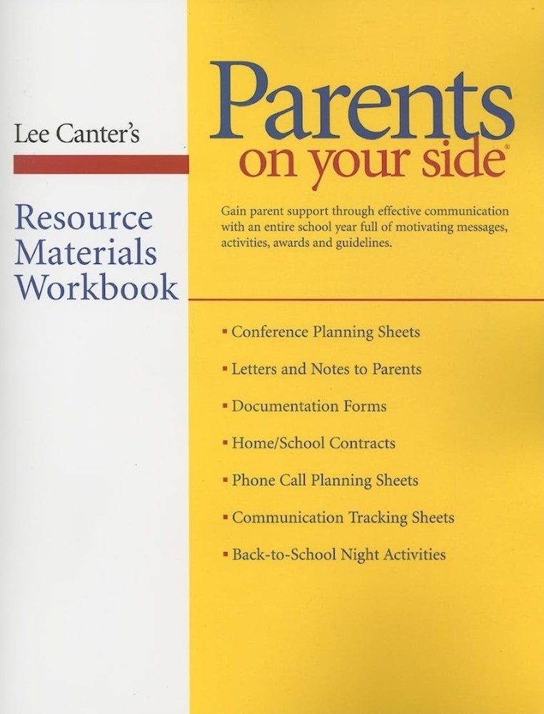 Parents on Your Side Resource Materials Workbook – Canter, Lee – Good – See …