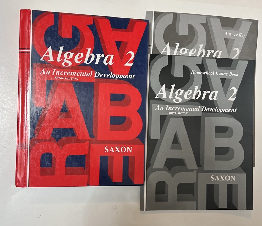 Saxon Algebra 2 SET 3rd Ed. Textbook, Answer Key & homeschool testing book