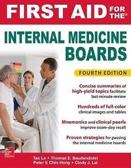 First Aid for the Internal Medicine Boards, Fourth Edition, Le, Tao,Baudendistel