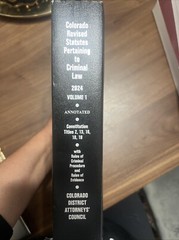 Lexis Nexis Colorado Revised Statutes Pertaining To Criminal Law Volume 1 , 2024