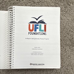 Ventris Learning UFLI Foundations Phonics Spiral Textbook 2022 Lane Contesse