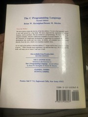 C Programming Language by Brian Kernighan and Dennis Ritchie (1988, Trade …