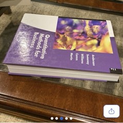 QUANTITATIVE METHODS FOR BUSINESS David R. Anderson & Dennis J. Like New