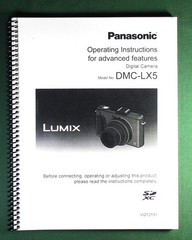 Panasonic DMC-LX5 Instruction Manual: 236 Pages & Protective Covers!