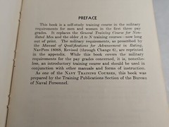 Basic Military Requirements, Navy Training Courses, 1957 Navpers 10054 Paperback