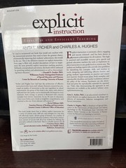 Explicit Instruction Effective and Efficient Teaching 2011 PB By Archer & Hughes