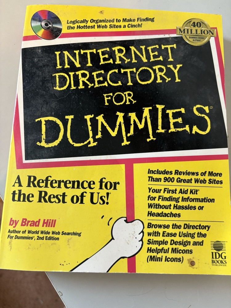 Internet Directory for Dummies by Brad Hill 2nd Edition Paperback