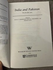 India and Pakistan: The First Fifty Years by Selig S. Harrison (English) Paperba