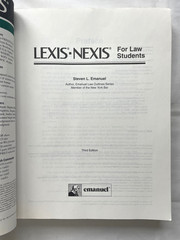 Lexis-Nexis for Law Students, Emanuel Law Outlines 3rd Edition 1997 PB