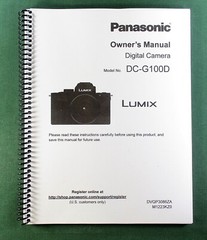 Panasonic DC-G100D Owner’s Manual: Full Color 497 Pages & Protective Covers!
