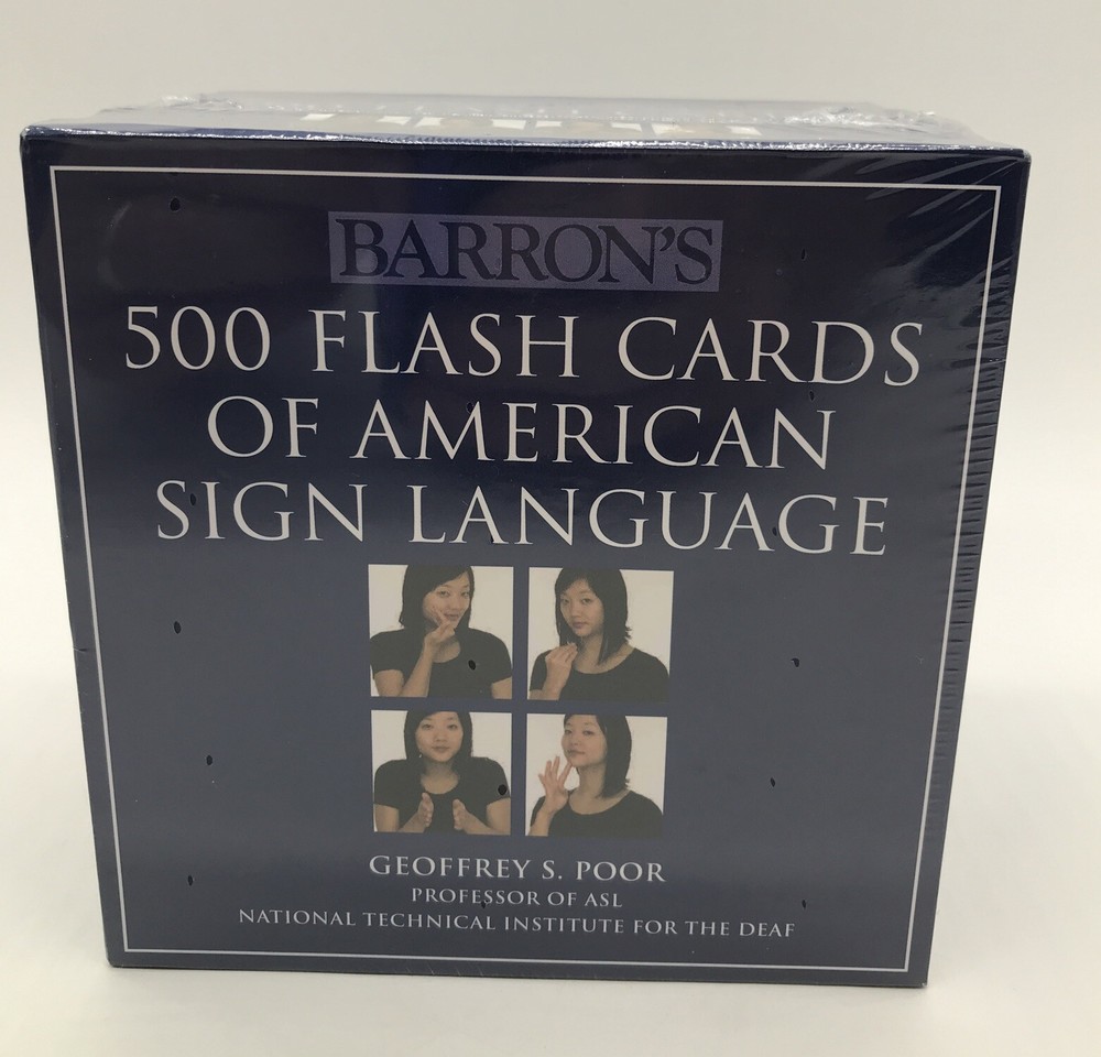 Barron’s 500 Flash Cards of American Sign Language (Cards)-Sealed