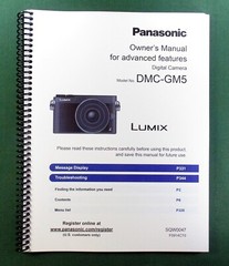 Panasonic Lumix DMC-GM5 Advanced Instruction Manual: 367 Pages & Clear Covers!