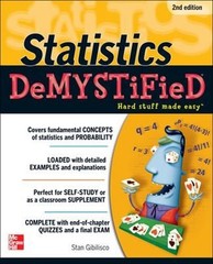 Statistics DeMYSTiFieD, 2nd Edition Paperback Stan Gibilisco