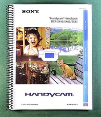 Sony DCR-SX45/SX65/SX85 Handbook Manual: 98 Pages Full Color & Clear Covers!