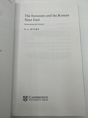 The Ituraeans And The Roman Near East E A Myers 2010 Hardcover 216 Pages HC