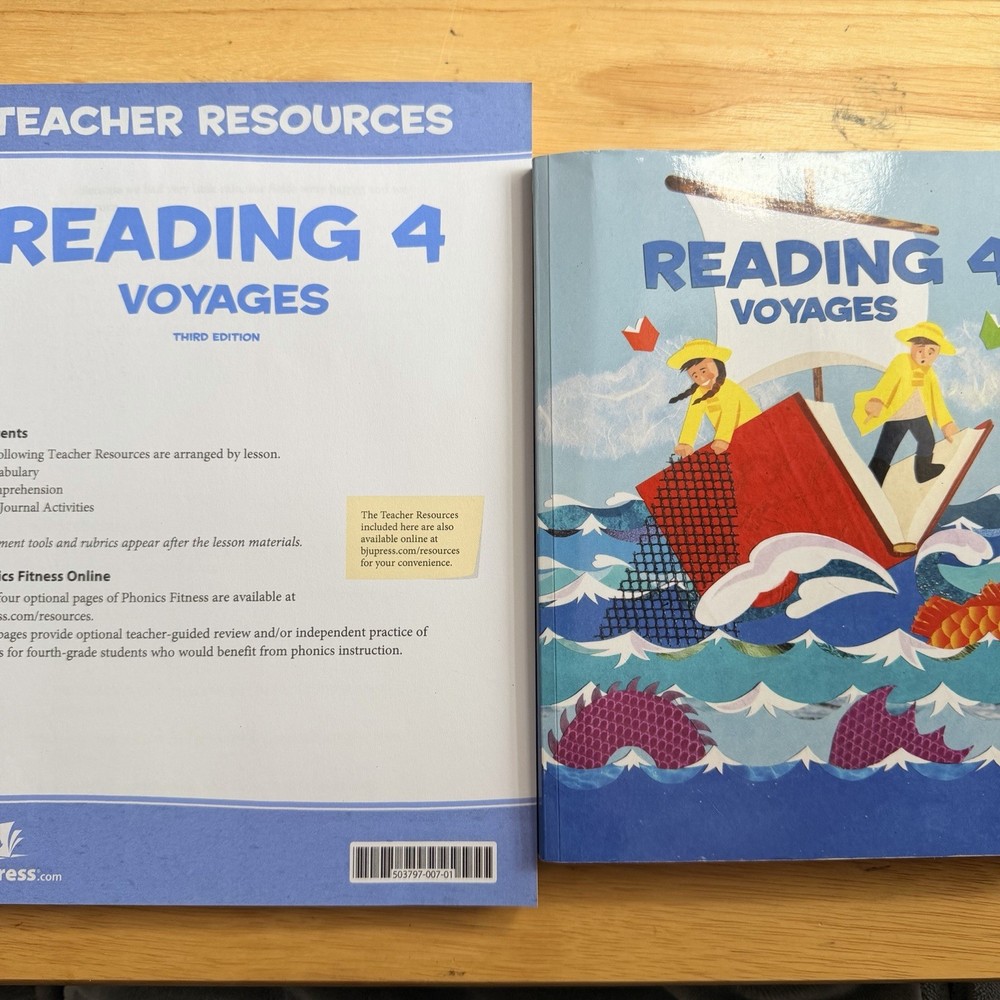 BJU Press Bob Jones University Reading 4 Voyages Student Text Teacher Resources