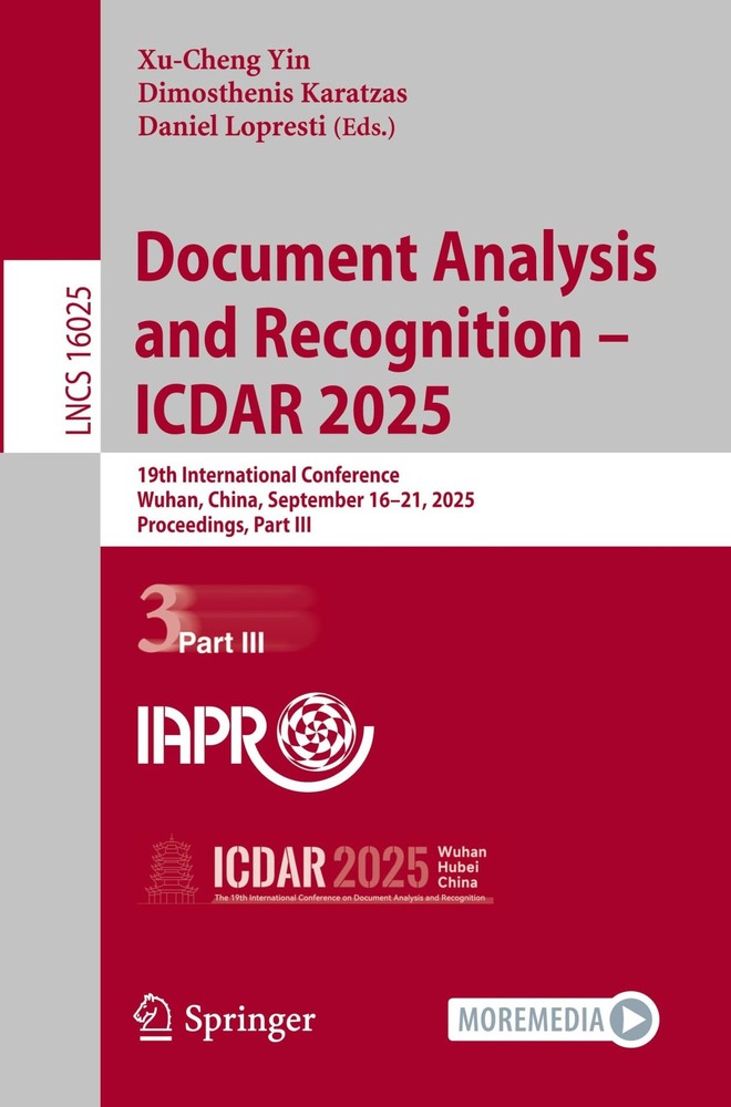 Document Analysis and Recognition ? ICDAR 2025: 19th International Conference, W
