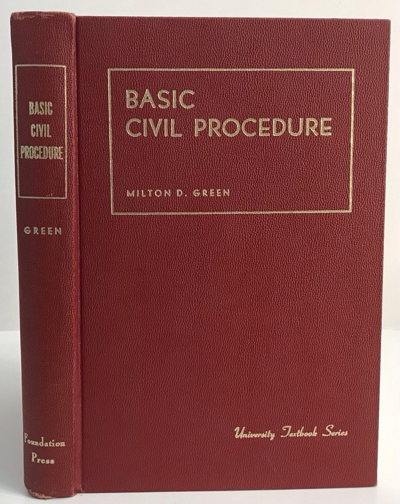 Basic Civil Procedure by Milton Green – University Textbook Series 1977 Law Text