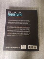 Nonprofit Management Michael J. Worth Textbook Principles Practice 6th Edition