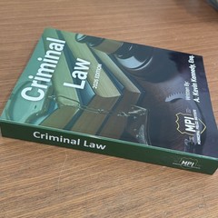 Criminal Law 2026 Edition Municipal Police Institute (MPI) – UNUSED