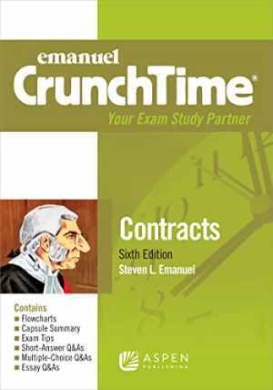 Emanuel CrunchTime for Contracts – Paperback, by Emanuel Steven L. – Good