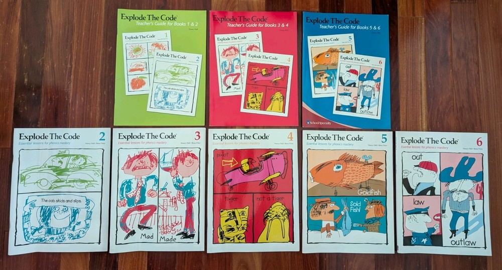 Explode the Code Teacher’s Guides For Books 1-6 And Student Books 2, 3, 4, 5, &6