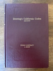 Deering’s California Codes Annotated Public Contract 1.. Lexis Nexis HB Law Book